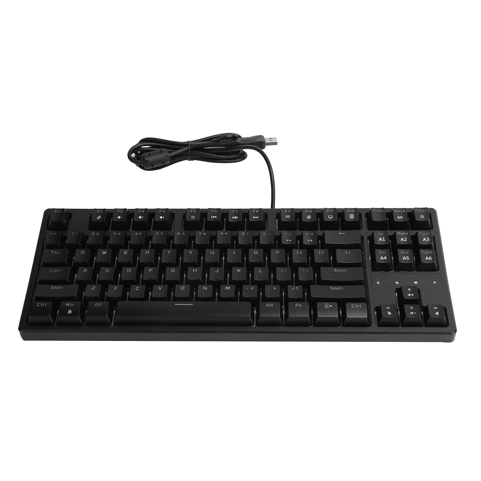 STK130 Mechanical Gaming Keyboard - 87 Keys RGB Backlit, Ergonomic Design for PC, Mac, Laptop - Perfect for Gaming, Office Work & Home Use (Black)