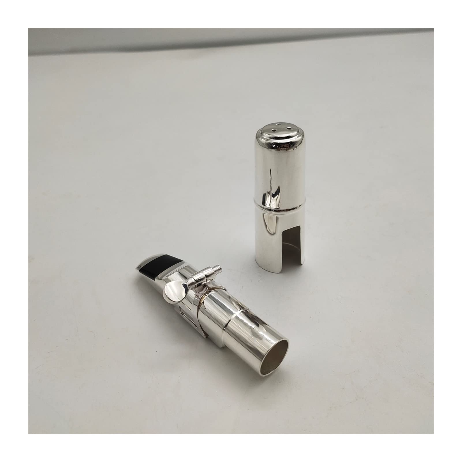 Professional Saxophone Mouthpiece Replacement Set - Silver & Gold Plated Alto/Tenor Sax Accessories for Woodwind Instruments (Soprano Silver 7) | Perfect for Jazz Bands, School Performances & Professional Musicians
