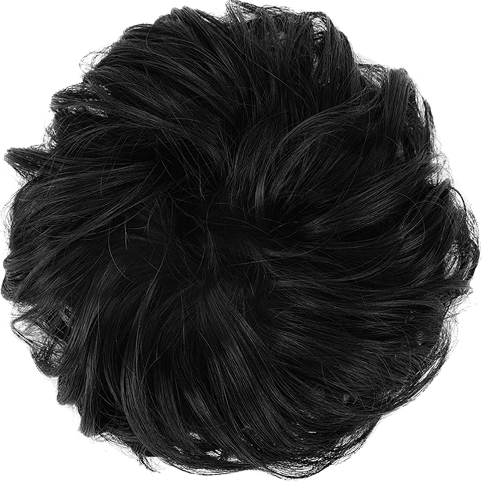 Large Curly Hair Bun Scrunchie Extension - Perfect for Ponytails, Updos & Everyday Hairstyles