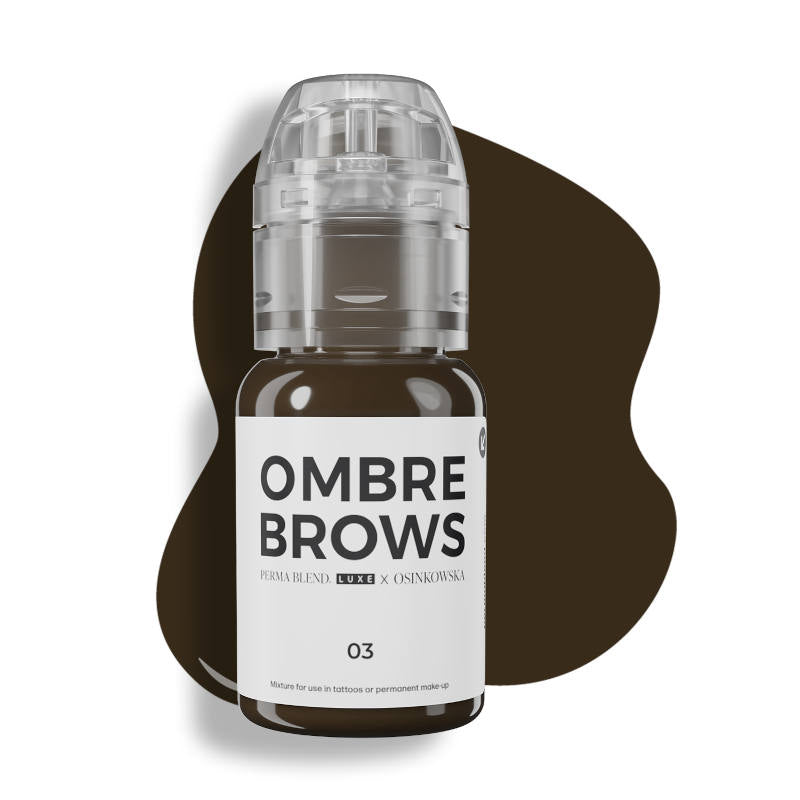Perma Blend Luxe x Osinkowska Ombre Brows 6 Bottle Set - Professional Eyebrow Tinting Kit for Semi-Permanent Makeup, Salon & Home Use