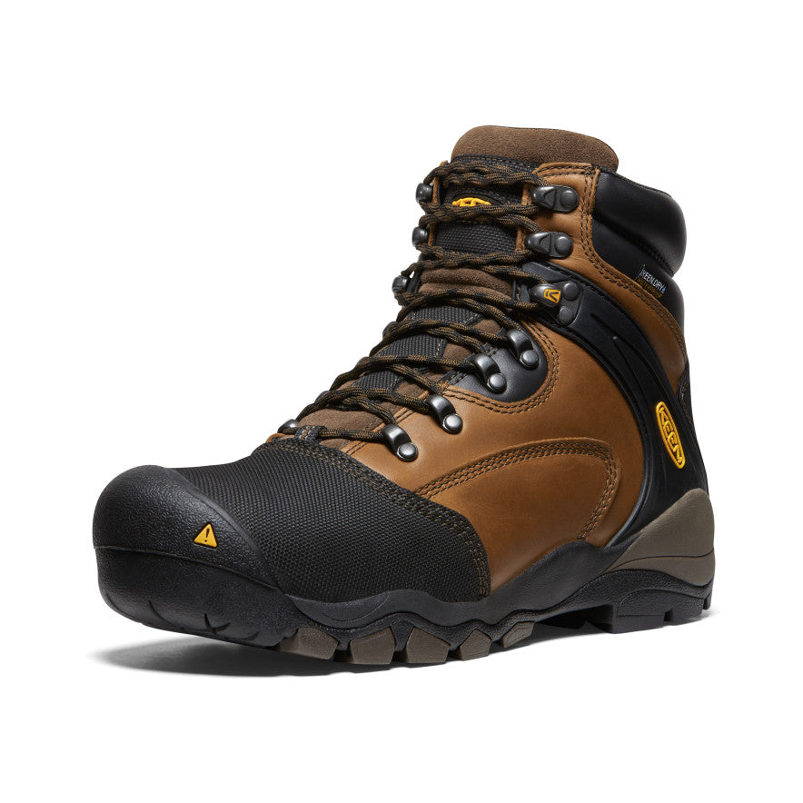**Men's Louisville 6 MET Steel Toe Waterproof Work Boots - Slate Black | Heavy Duty Safety Shoes for Construction, Hiking & Outdoor Work**