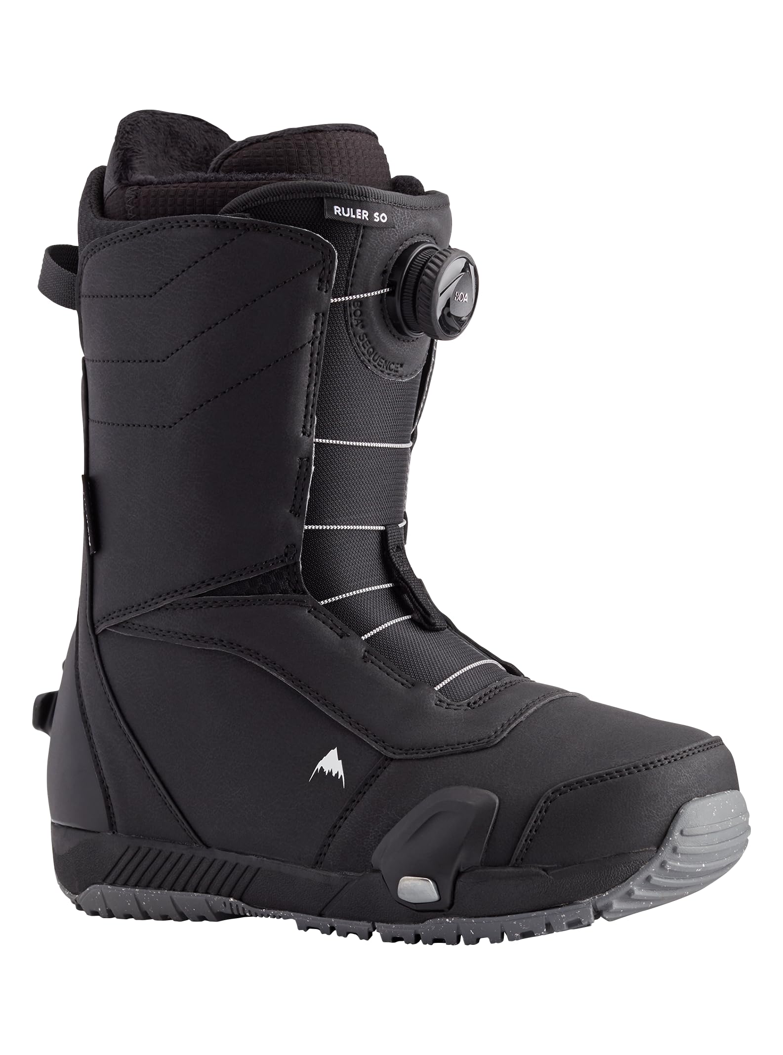 Burton Men's Ruler Step On Snowboard Boots - Waterproof Winter Snowboarding Shoes for Men, Size 10.5 US, Black - Perfect for Powder Days & Park Riding