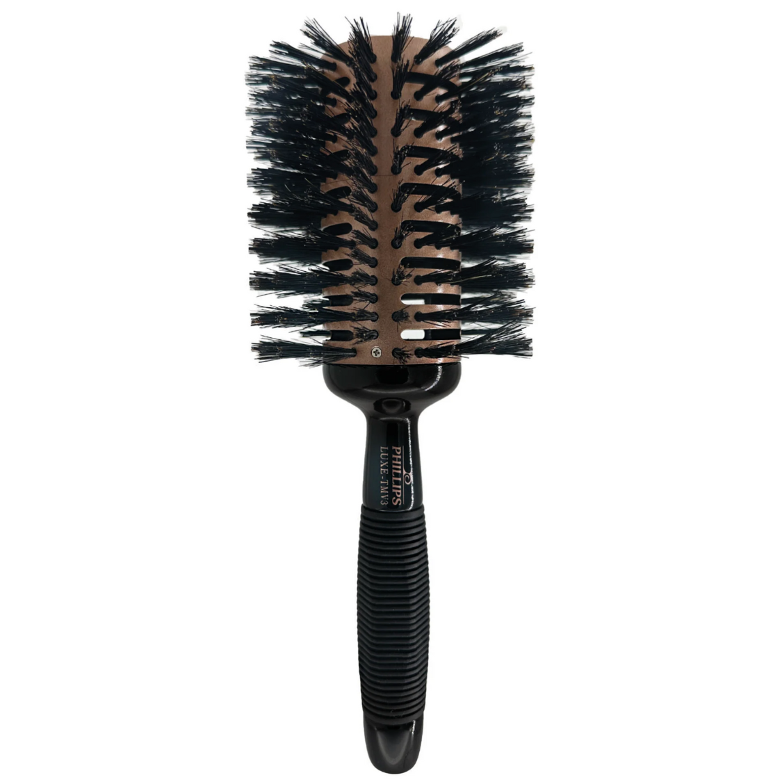Phillips Brush 4 Tourmaline Monster Vent Round Boar & Ionic Nylon Bristles (LUXE TMV3) - Professional Hair Styling Brush for Smoothing & Volumizing - Perfect for Salons & Home Hair Care