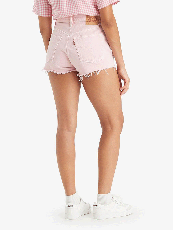 Levi's Women's 501 Original Fit Shorts in Pink | High Waist Denim Shorts for Women | Casual Summer Outfits & Beach Wear