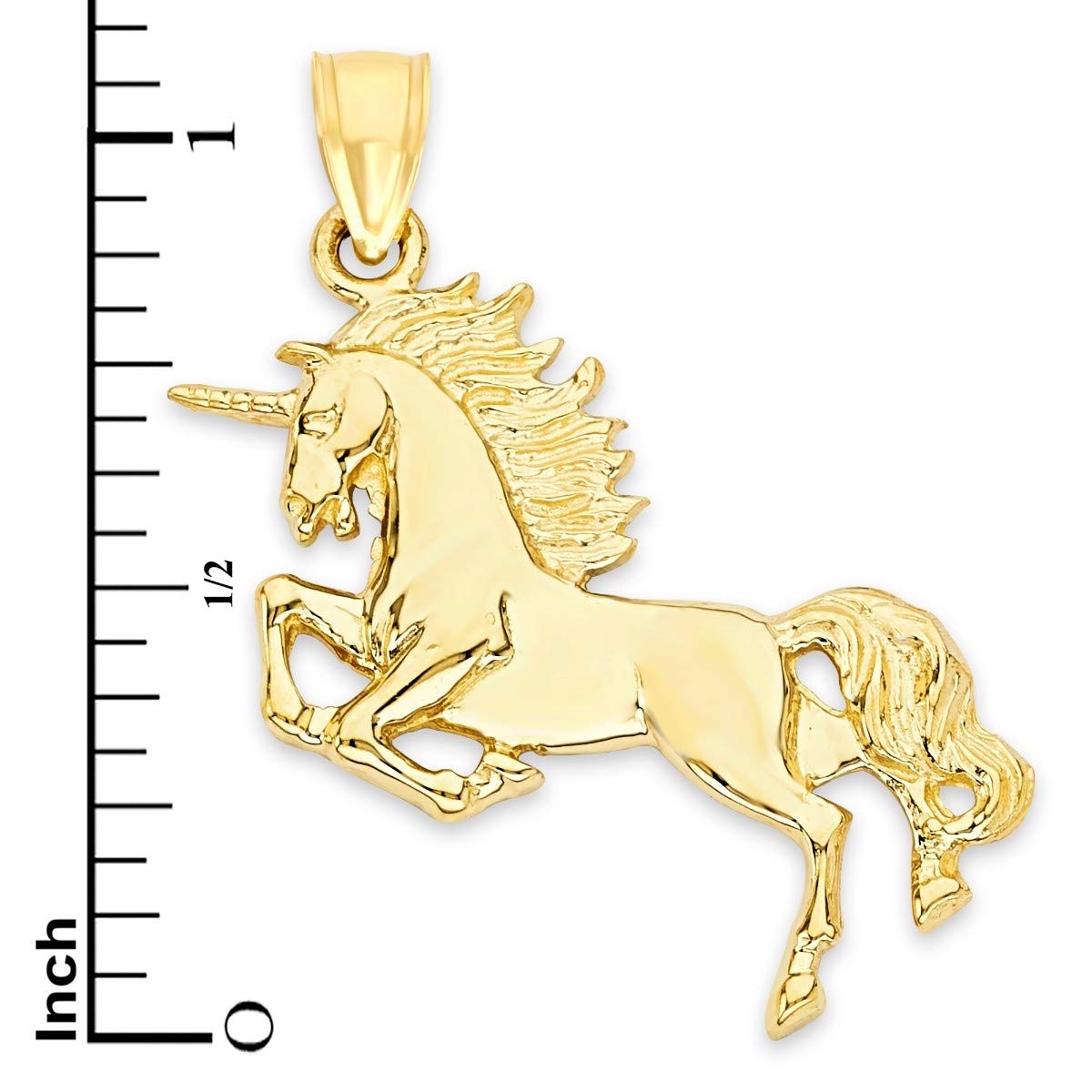 10k Real Solid Gold Unicorn Pendant Necklace - Fantasy Jewelry for Women - Magical Gift for Birthday, Christmas & Anniversary - Perfect for Everyday Wear & Special Occasions