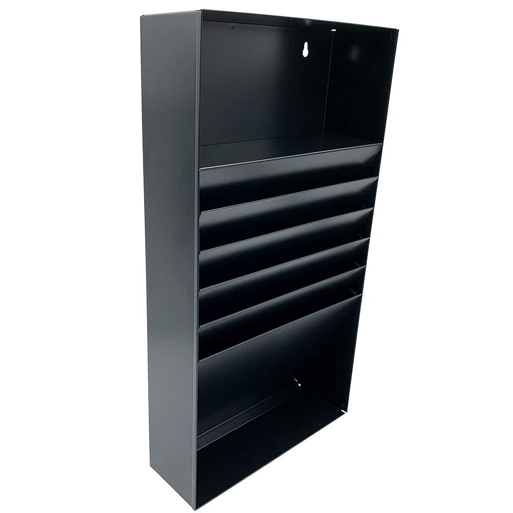 5-Slot Huron Steel Desk & Drawer Stationery Organizer - Black | Perfect for Office, Home & School Organization