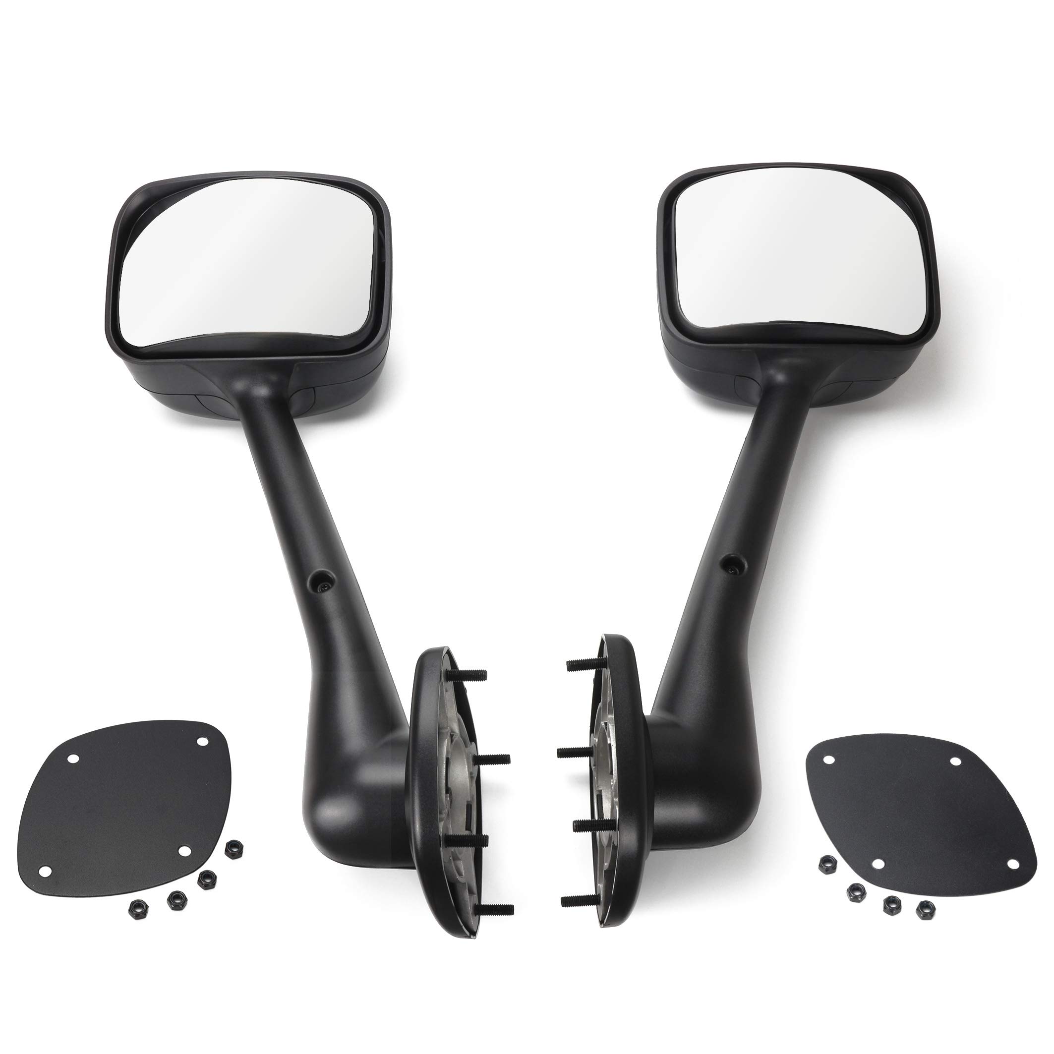 2008-2017 Freightliner Cascadia Hood Mirrors - Black Driver & Passenger Side Replacement Mirrors for Improved Visibility & Safety | Perfect for Long-Haul Trucking & Highway Driving