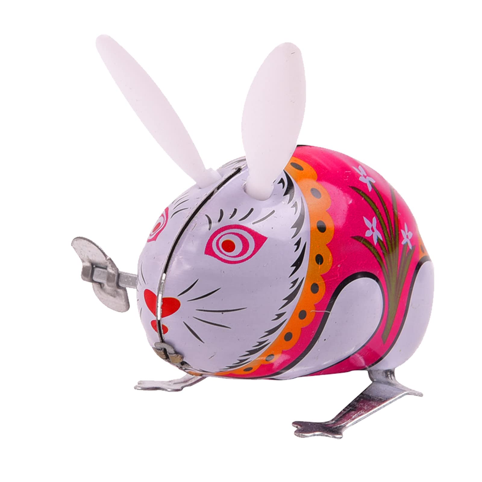GTMANG Easter Wind Up Clockwork Jumping Iron Rabbit Toy - Classic Tin Toy for Kids, Fun Gift for Children on Easter & Holidays (Multicolor, One Size) - Perfect for Easter Egg Hunts, Birthday Parties & Playtime