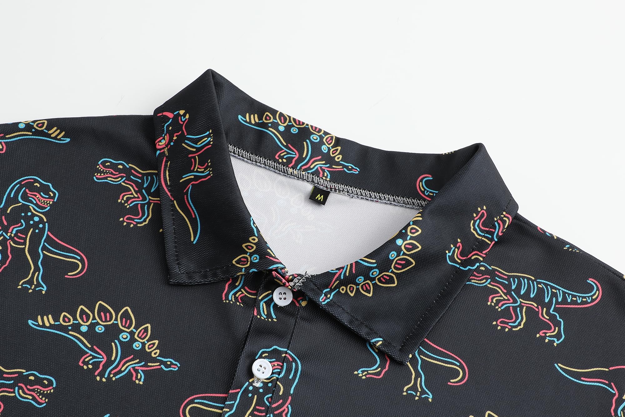 Funny Golf Shirts for Men - Moisture Wicking Dry Fit Short Sleeve Polo Shirts with Cool Prints - Perfect for Golf Outings, Casual Wear & Summer Activities