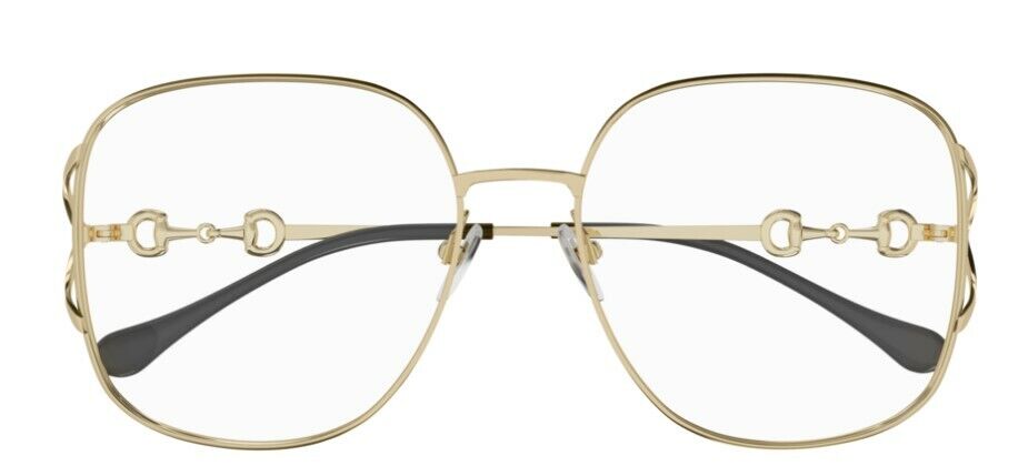 Gucci GG 1019O 001 Gold Metal  Oversized Square Women Eyeglasses