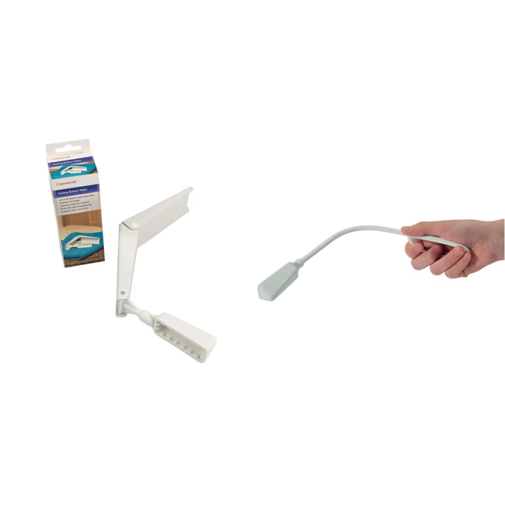 Foldable Toilet Paper Holder - 10 Inch Lightweight Bathroom Mobility Aid & Homecraft Standard Bottom Cleaner | Ideal for Elderly, Disabled & Accessible Bathrooms