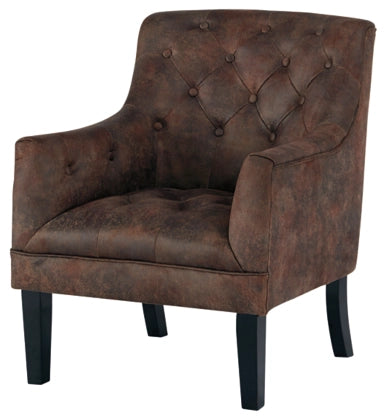 Drakelle Modern Accent Chair for Living Room - Mid Century Upholstered Lounge Chair with Wooden Legs - Perfect for Home Office, Bedroom, or Reading Nook