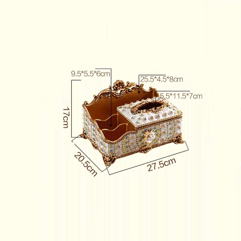 Elegant Square Tissue Box Cover - Decorative Bathroom Tissue Holder with Beautiful Finish | Perfect for Bathroom, Living Room & Bedroom Organization