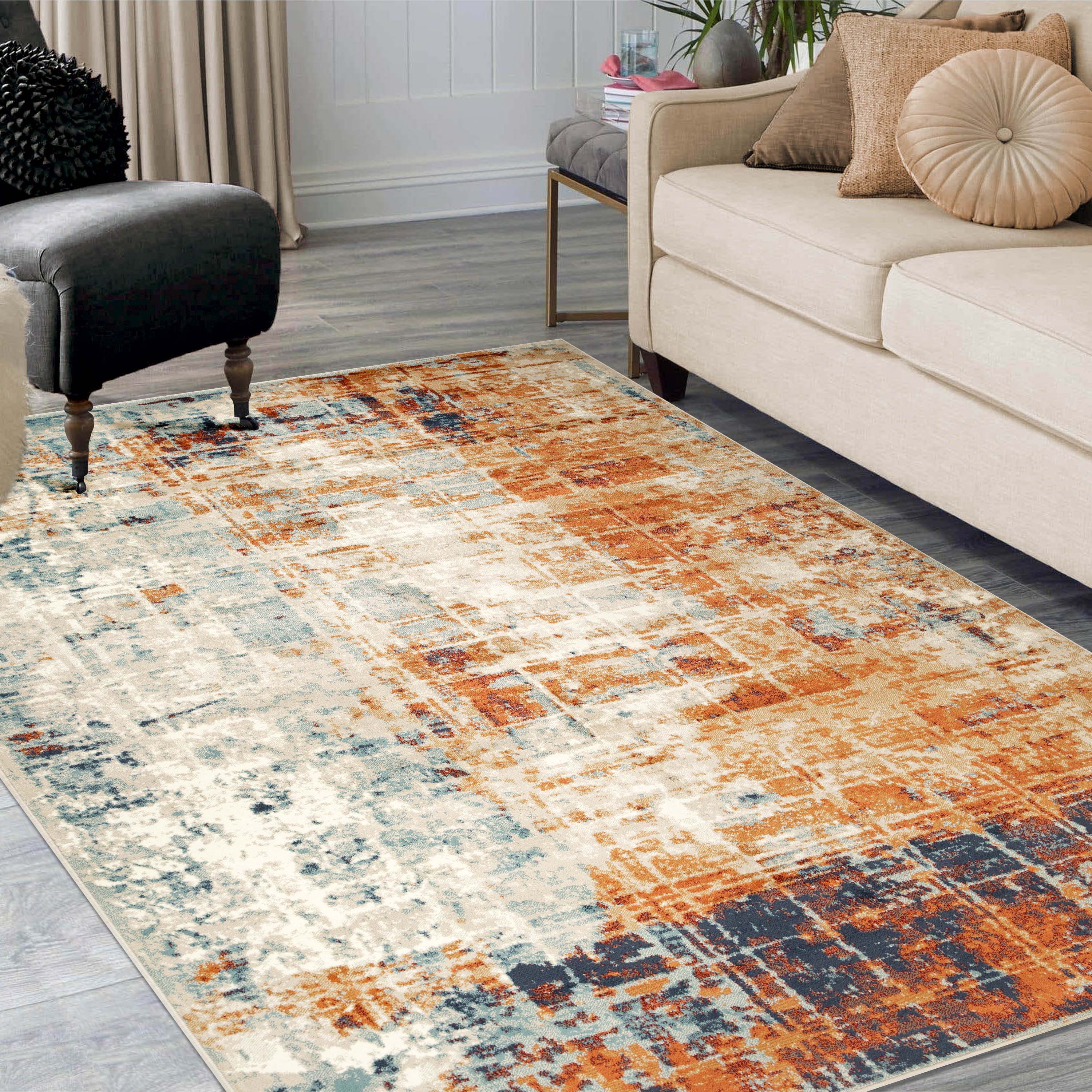 Palani Washed Abstract Indoor Area Rug or Runner - Soft Bohemian Style Carpet for Living Room, Bedroom, Hallway - Perfect for Home Decor and Cozy Spaces