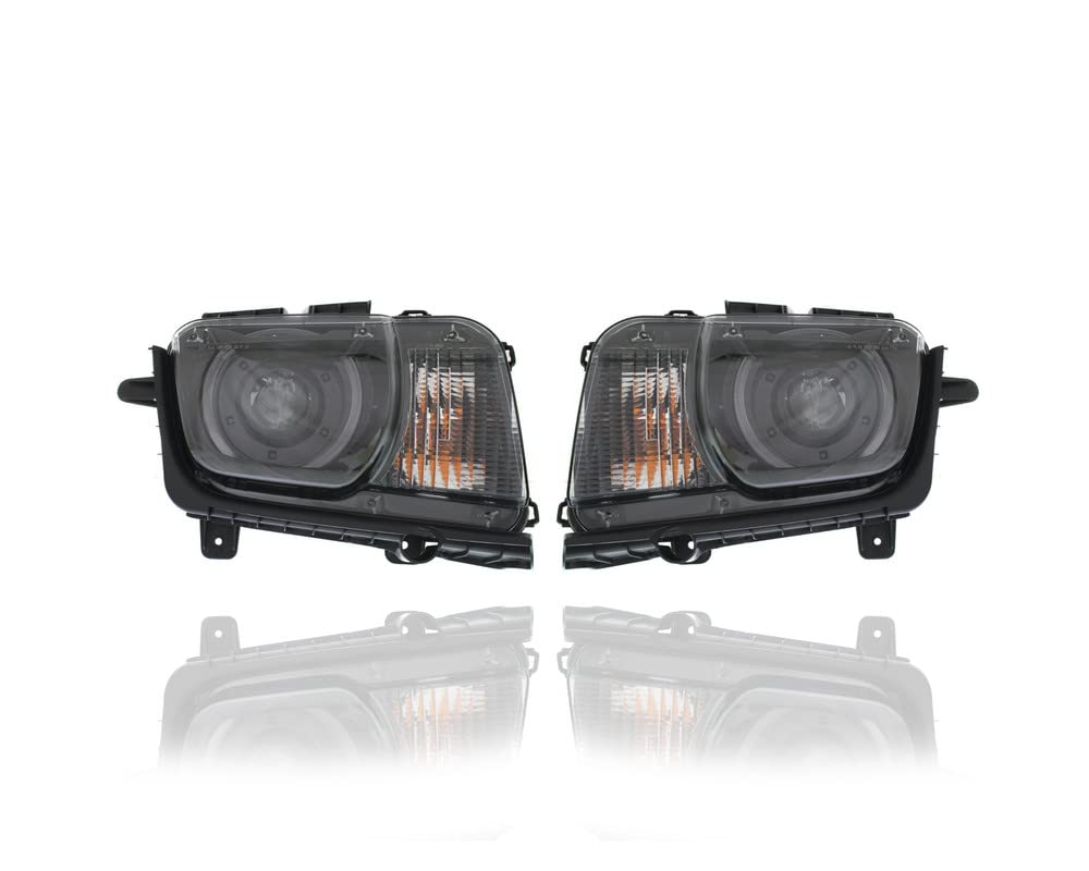 High-Quality HID Headlight Assembly Pair for 2010-2015 Chevrolet Camaro (Coupe/Convertible 1LT/2LT/1SS/2SS/ZL1) - Direct Replacement Parts #22959920 & #22959919 - Perfect for Night Driving & Car Upgrades