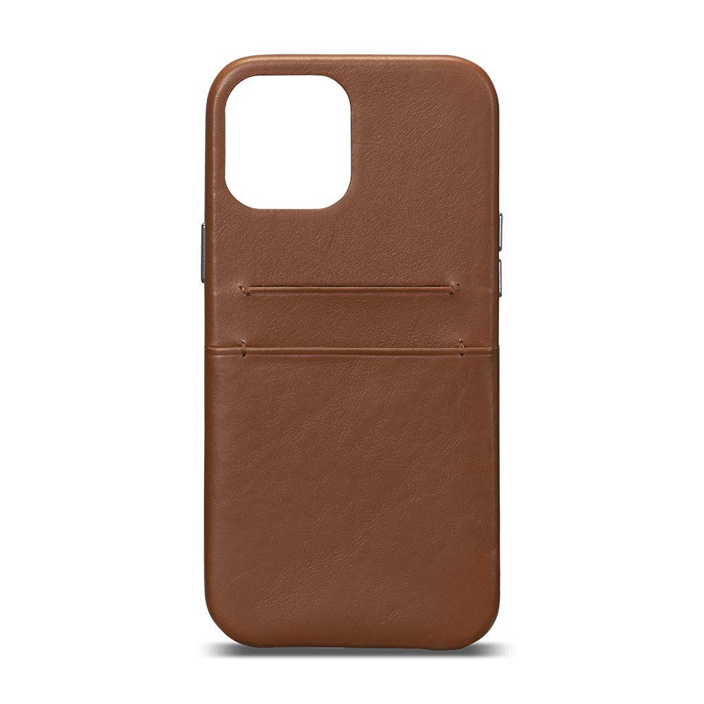 Premium Leather Snap-On Wallet Case for iPhone 12 & iPhone 12 Pro Max - Slim RFID-Blocking Thin Cover with Card Slots (Toffee Brown) | Perfect for Everyday Use, Travel & Secure Contactless Payments