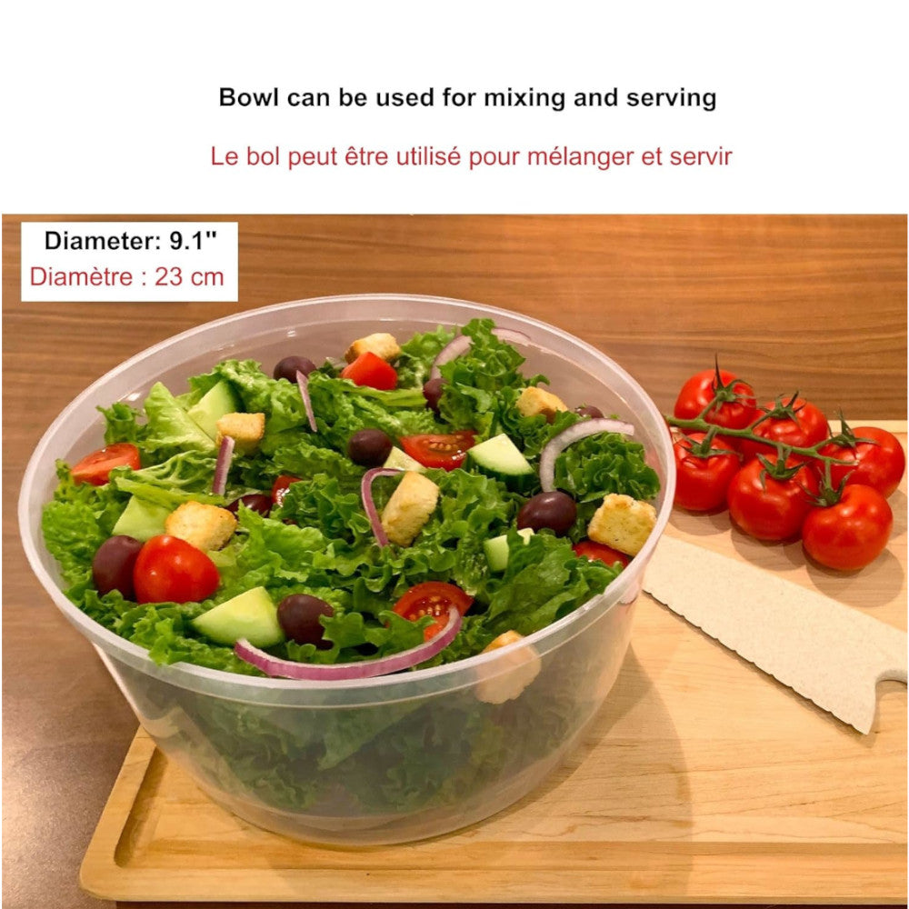 STARFRIT 092913 4L Large Capacity Salad Spinner - Perfect for Washing, Drying Lettuce, Vegetables & Fruits - Ideal for Kitchen, Restaurants & Healthy Meal Prep