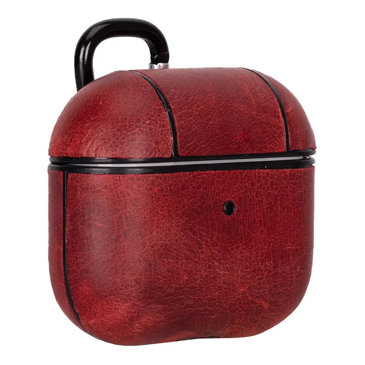 Premium Red Leather AirPods 3 Case - Shockproof & Scratch-Resistant Protective Cover for Apple AirPods 3rd Generation - Perfect for Travel, Workouts & Everyday Use