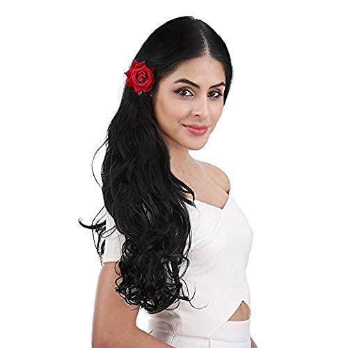 Natural Black Curly/Wavy Hair Extensions & Wigs for Women - Mane Attraction High-Quality Human Hair - Perfect for Parties, Weddings & Daily Styling