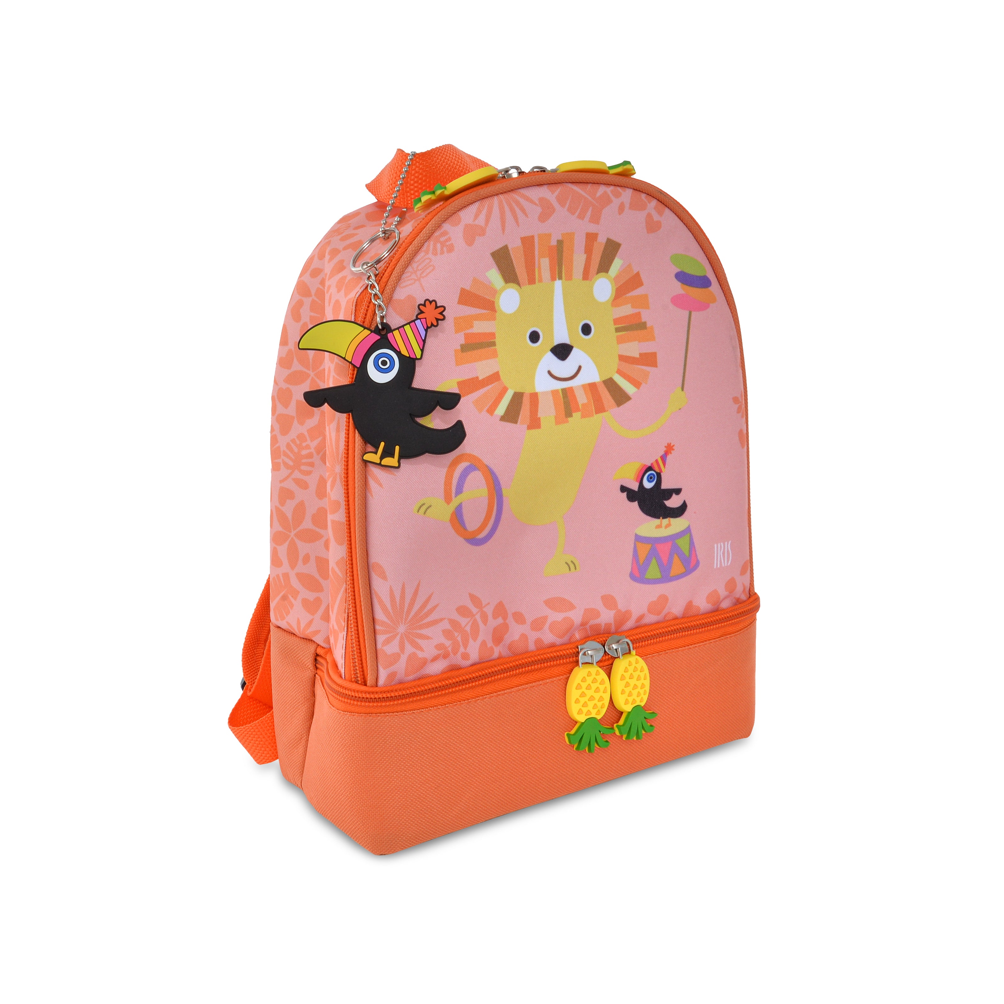 Funny Jungle Apricot 2-in-1 Backpack & Snack Pouch - Perfect for School, Travel, and Outdoor Adventures