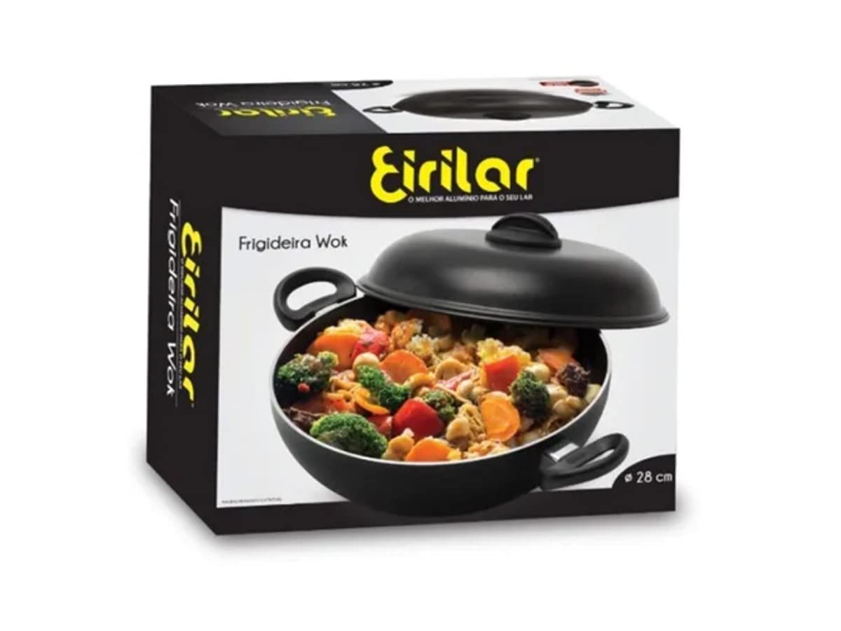 Non-Stick Wok Pan 36cm 9L with Lid & Handle - Durable Long Life Coating for Stir Fry, Saute, Deep Frying - Perfect for Asian Cooking, Home Kitchen & Restaurant Use