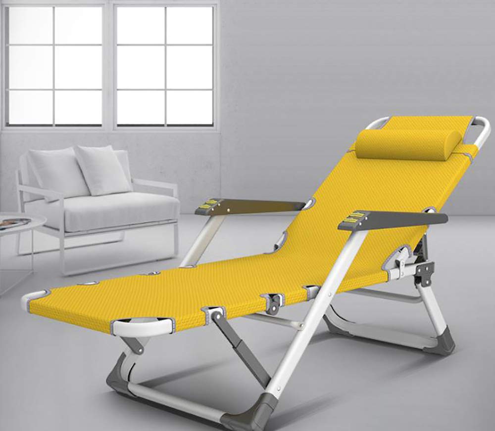 Zero Gravity Folding Recliner Chair - Heavy Duty Outdoor Lounge Chair for Patio, Pool, Deck, Balcony, Beach & Lawn - Adjustable Reclining Position, Portable & Comfortable - Perfect for Relaxing, Sunbathing & Backyard Lounging (Yellow)