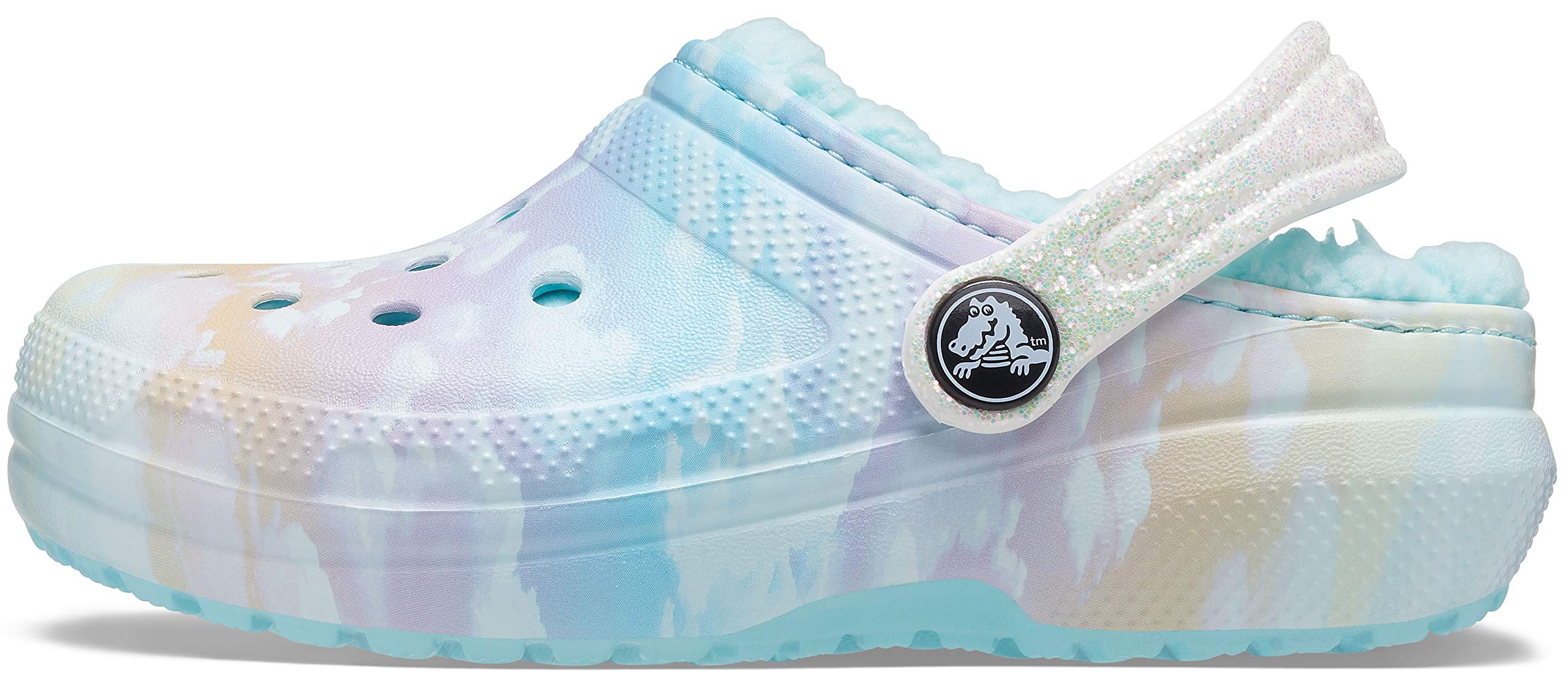 Crocs Kids Classic Marbled Tie Dye Lined Clogs - Unisex Slip-Resistant Comfort Shoes for Boys & Girls - Perfect for School, Play & Outdoor Activities