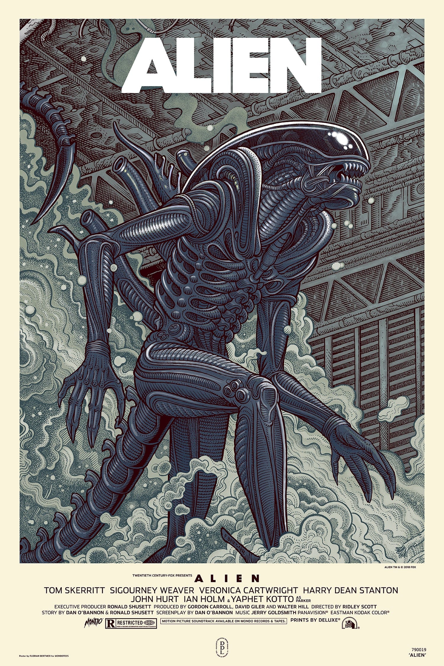 Alien (Variant) Movie Poster - High Quality Sci-Fi Wall Art for Home Theater, Office & Fan Collection