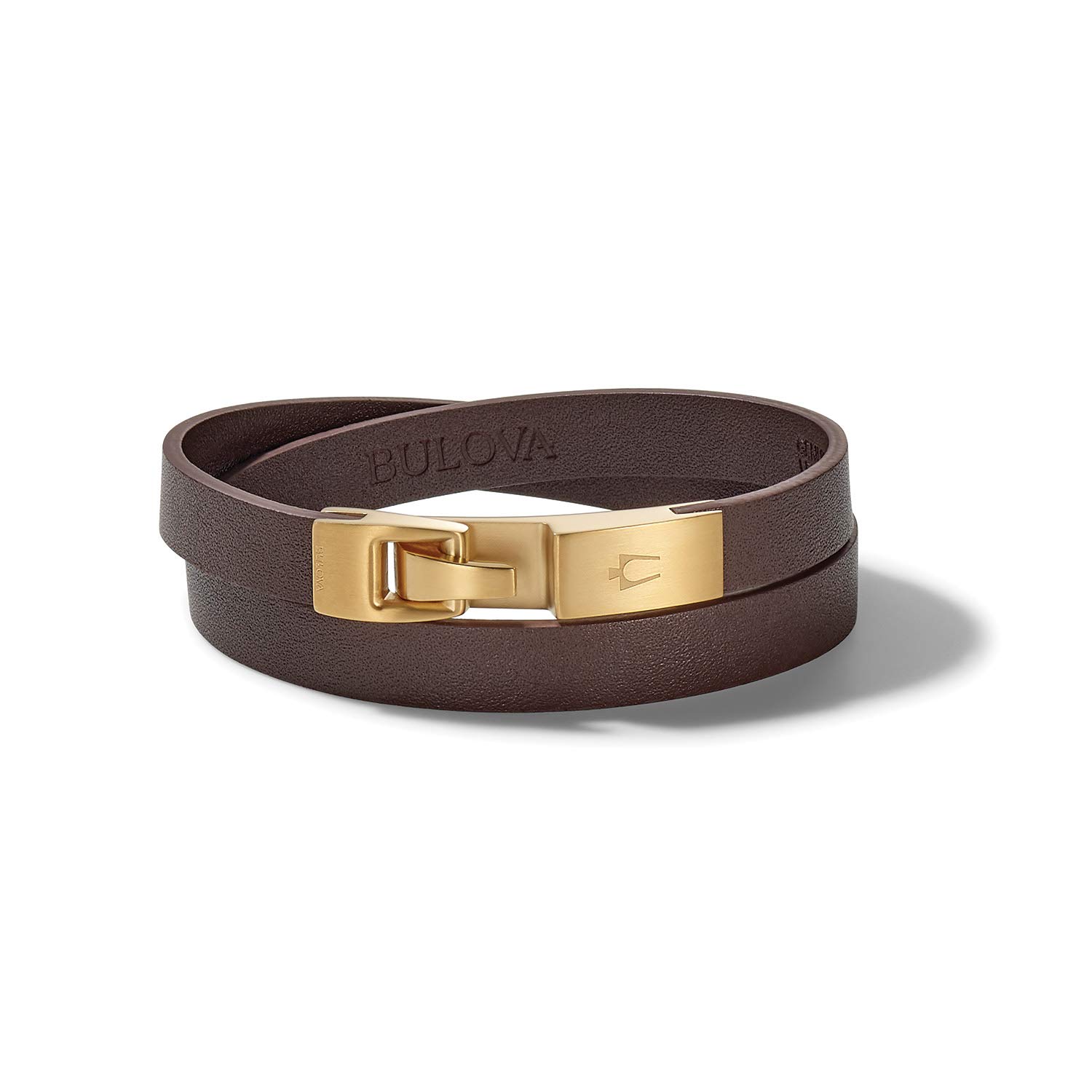 Bulova Men's Classic Stainless Steel Bracelet with Brushed Gold Finish - Elegant Hook Clasp for Formal & Casual Wear | Perfect Gift for Him