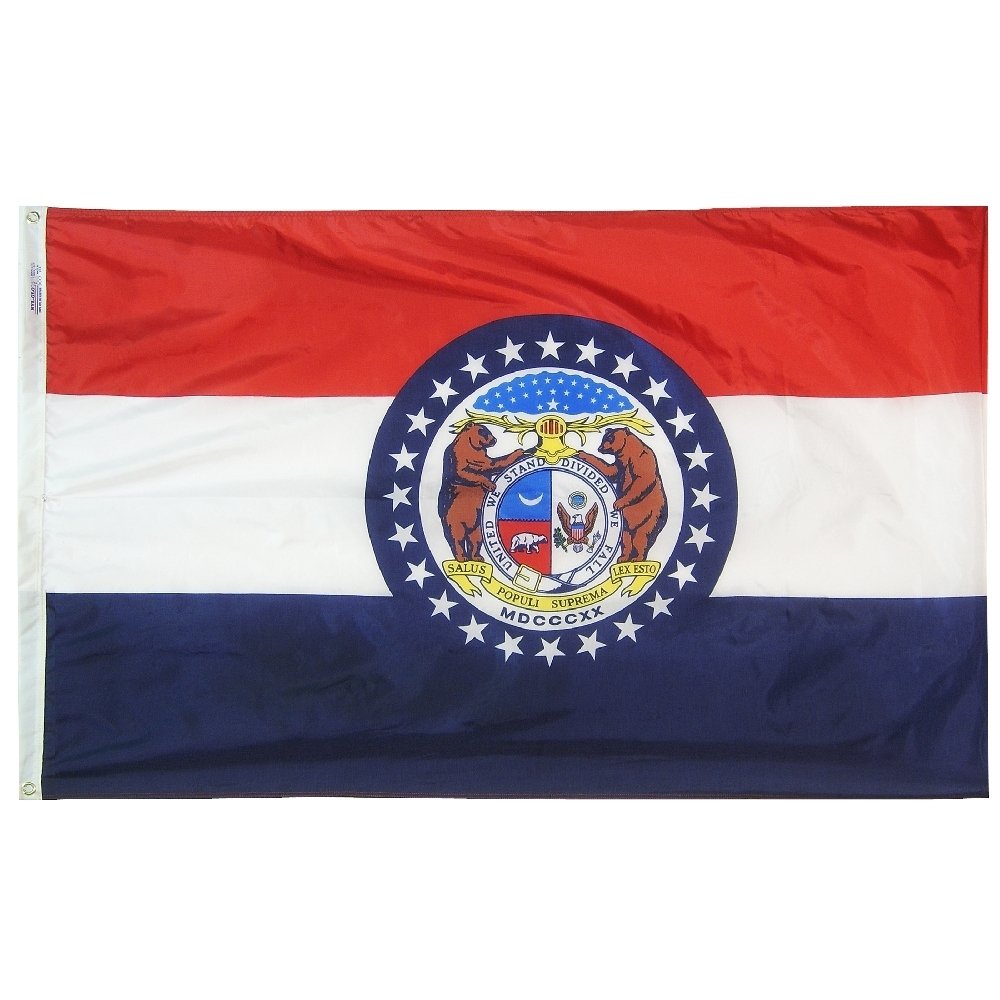 Missouri State Flag 5x8 ft - Durable Nylon Outdoor/Indoor Flag - Perfect for Parades, Schools, and Government Buildings