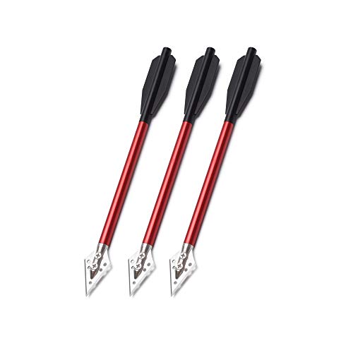 3 pcs Red Shaft Black Vanes