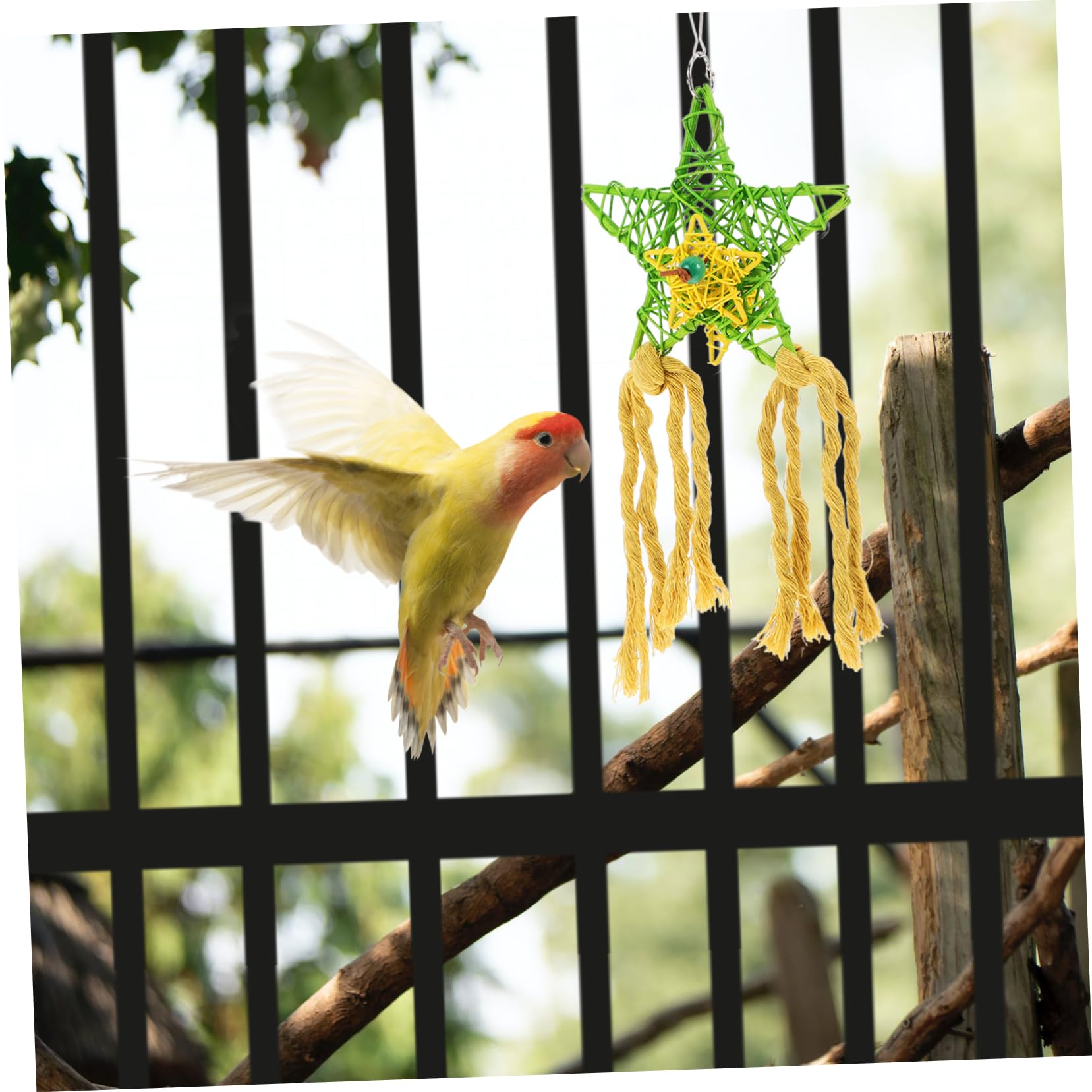 Balacoo 3PCS Parrot Chew Toys - Natural Wooden Bird Chewing Sticks & Foraging Paper Shredder Toys for Parakeets, Cockatiels, Conures | Hanging Bird Toys for Mental Stimulation & Beak Exercise | Perfect for Cage Enrichment & Playtime