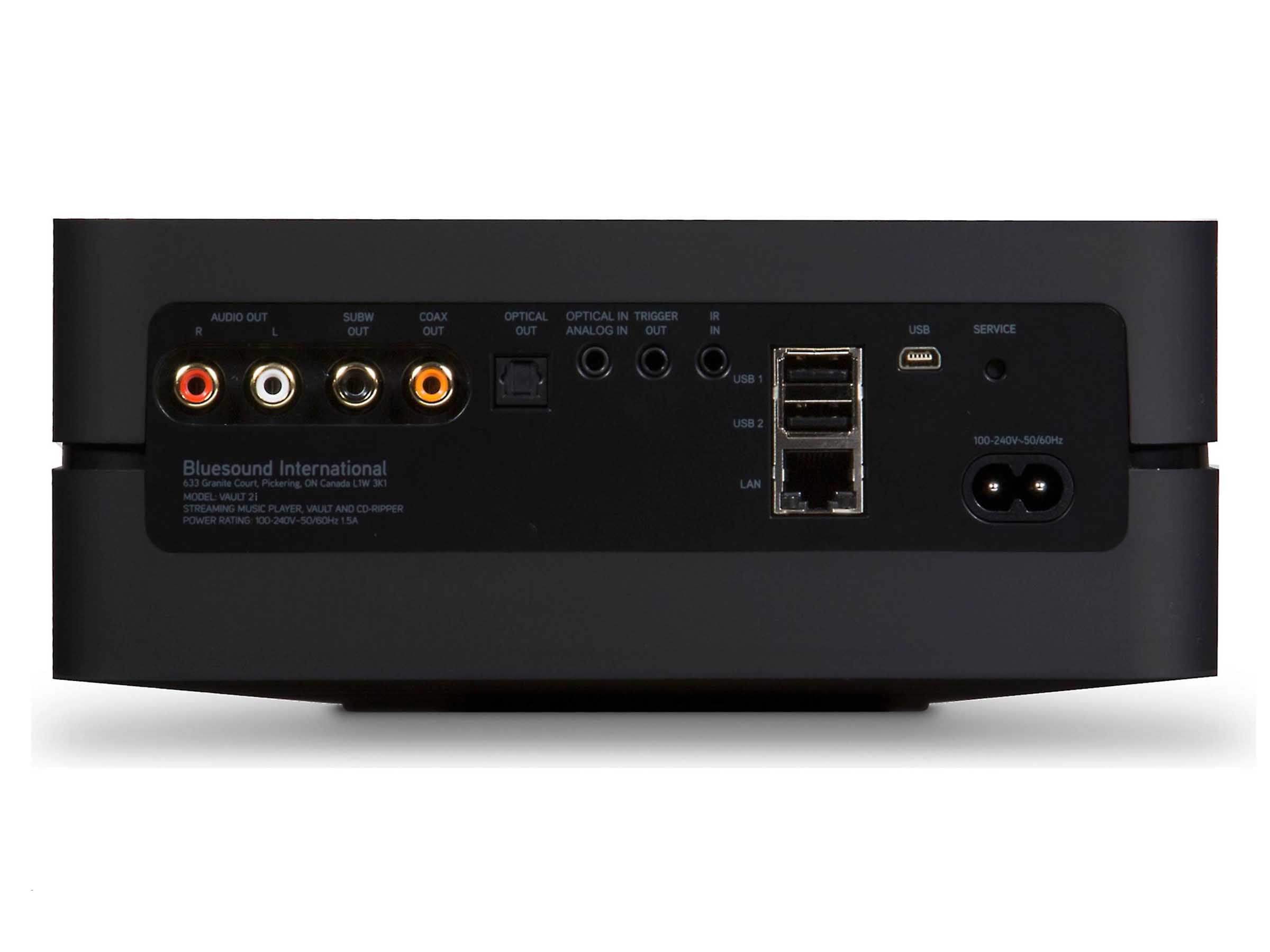 Bluesound Vault 2i Hi-Res Wireless Music Streamer & CD Ripper - High Fidelity Audio for Home Theater & Multi-Room Listening