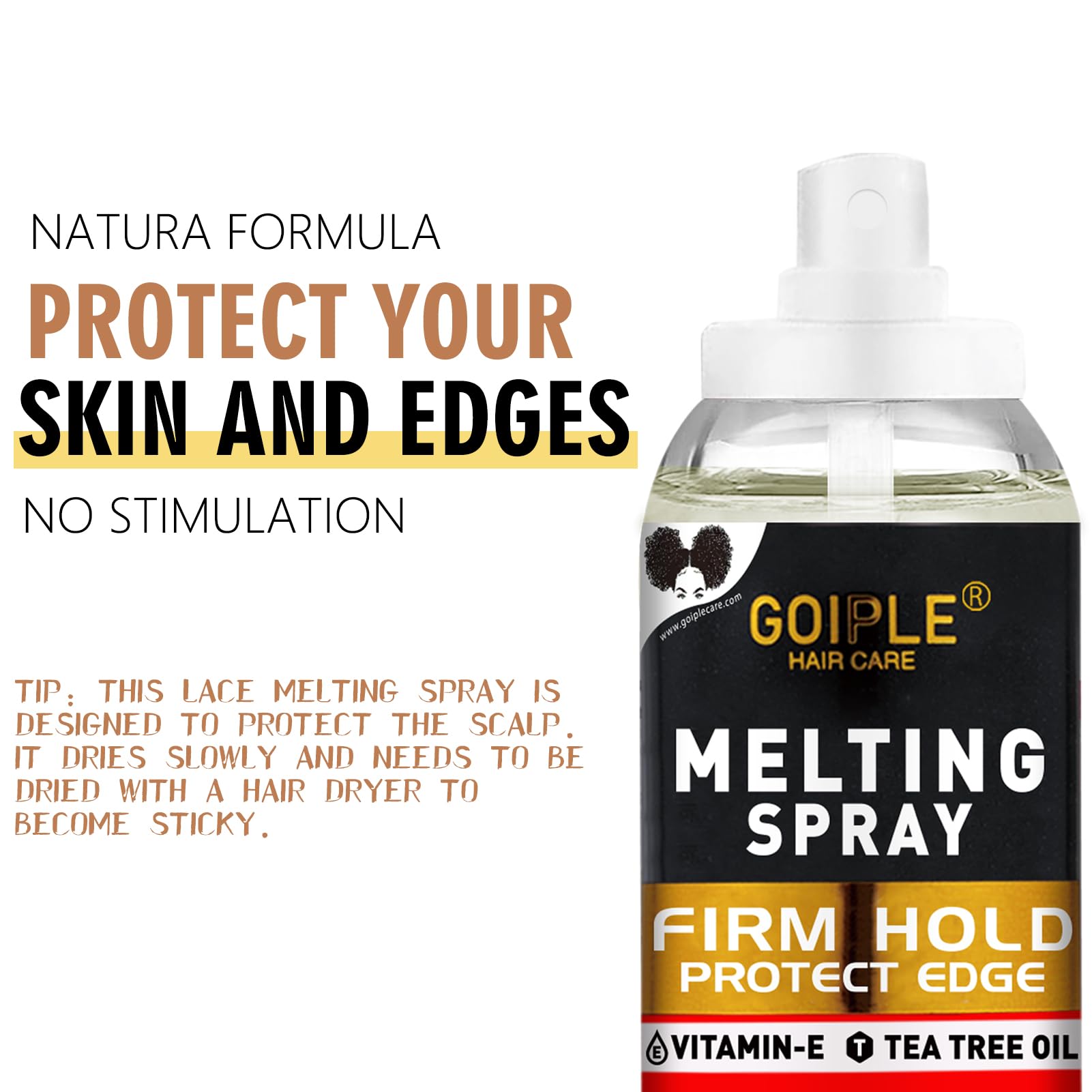 Lace Tint Lace Melting Hair Mousse for Wigs & Hairpieces - Natural Finishing Tint Spray Tool Set (Medium Brown) | Perfect for Seamless Wig Blending & Everyday Styling