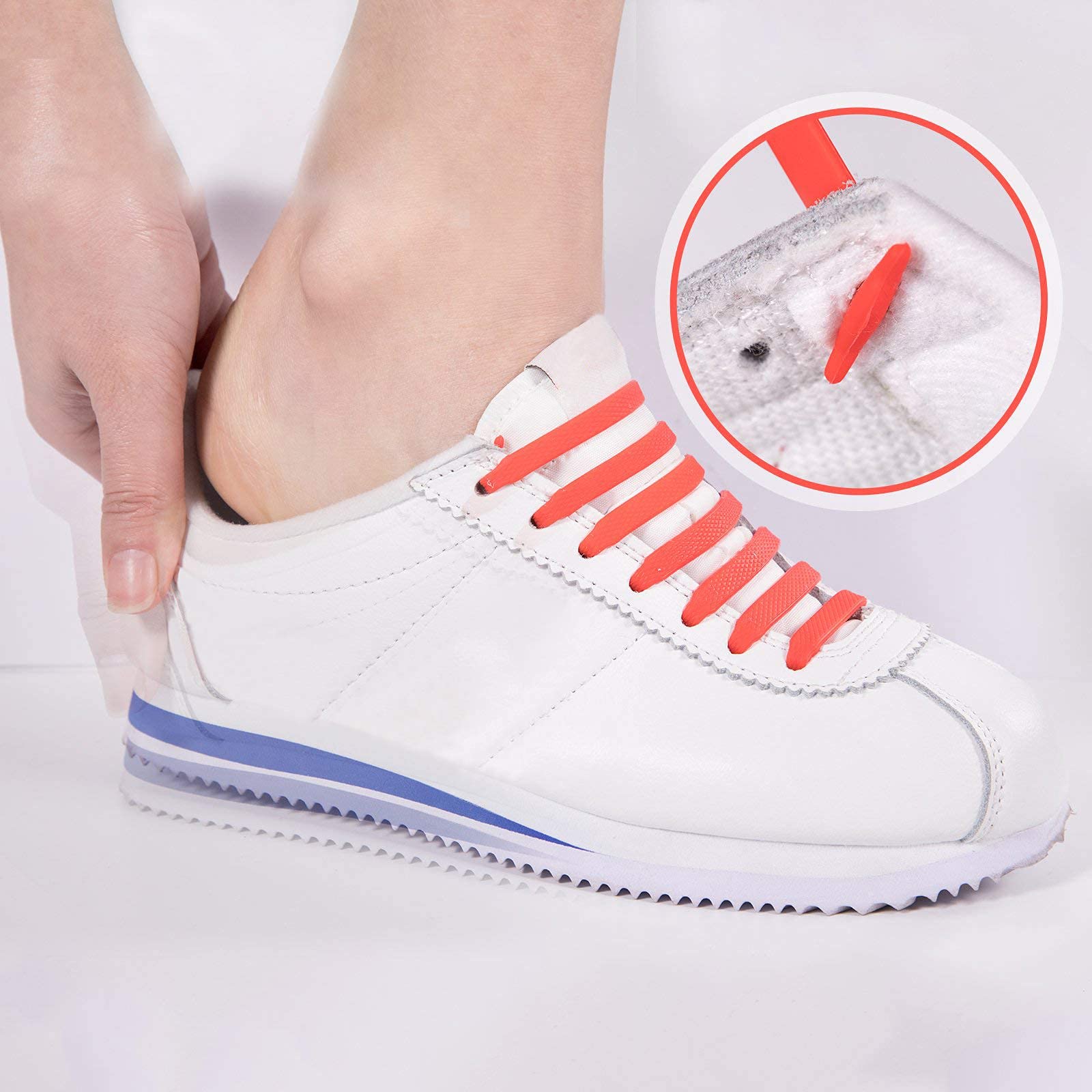 INMAKER No Tie Shoelaces for Adults - Elastic Silicone Tieless Dress Shoe Laces for Men & Women - Perfect for Business, Running, and Casual Wear