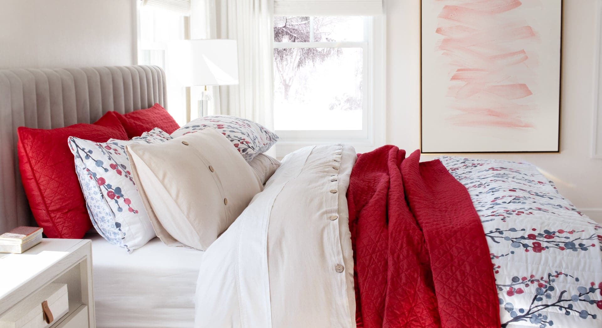 Ava Diamond Oversized Cotton Quilt Set - King Size Bedding with Soft Breathable Fabric for All Seasons | Perfect for Master Bedroom, Guest Room & Cozy Home Decor