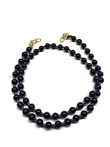 Black Lightweight Mask Lanyard with Adjustable Strap - Comfortable Neck Cord for Face Masks & Glasses - Perfect for Travel, Work, and Outdoor Activities by Ragini Creations