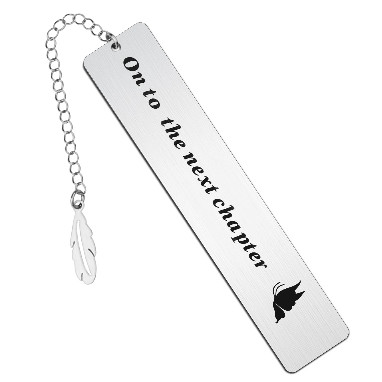 Personalized Metal Bookmark - Custom Engraved Text Bookmark for Women, Teachers, Friends & Book Lovers - Feather Design - Perfect Gift for Reading Enthusiasts & Book Club Members
