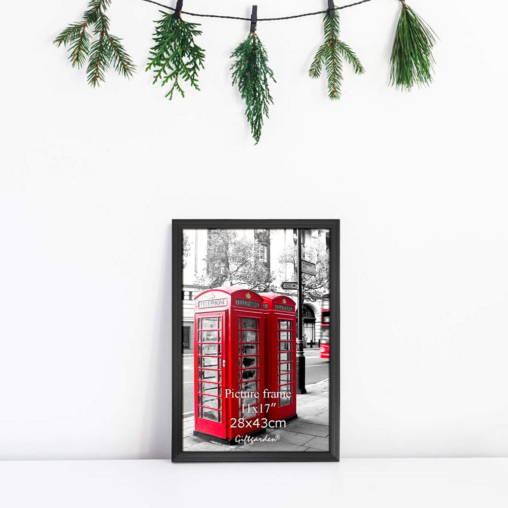 Giftgarden 11x17 Picture Frames Black - Set of 7 Premium Poster Frames for Gallery Wall Display - Perfect for Home Decor, Office Art, and Photo Collage Displays