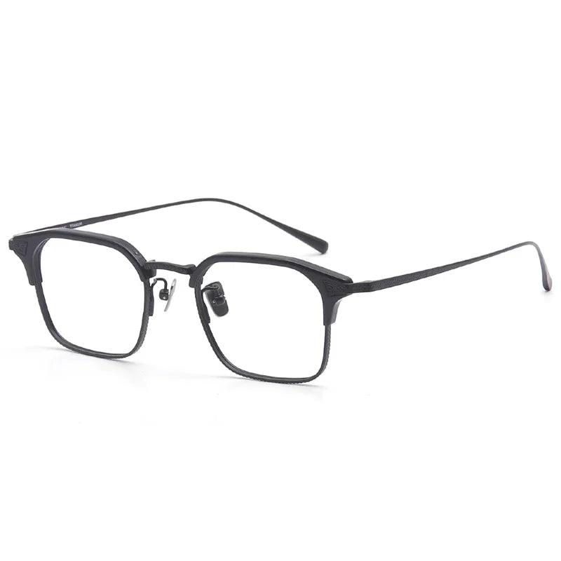 Stylish Aror Unisex Full Rim Square Titanium Acetate Eyeglasses Frame 494200 - Lightweight & Durable for Work, Reading & Everyday Fashion