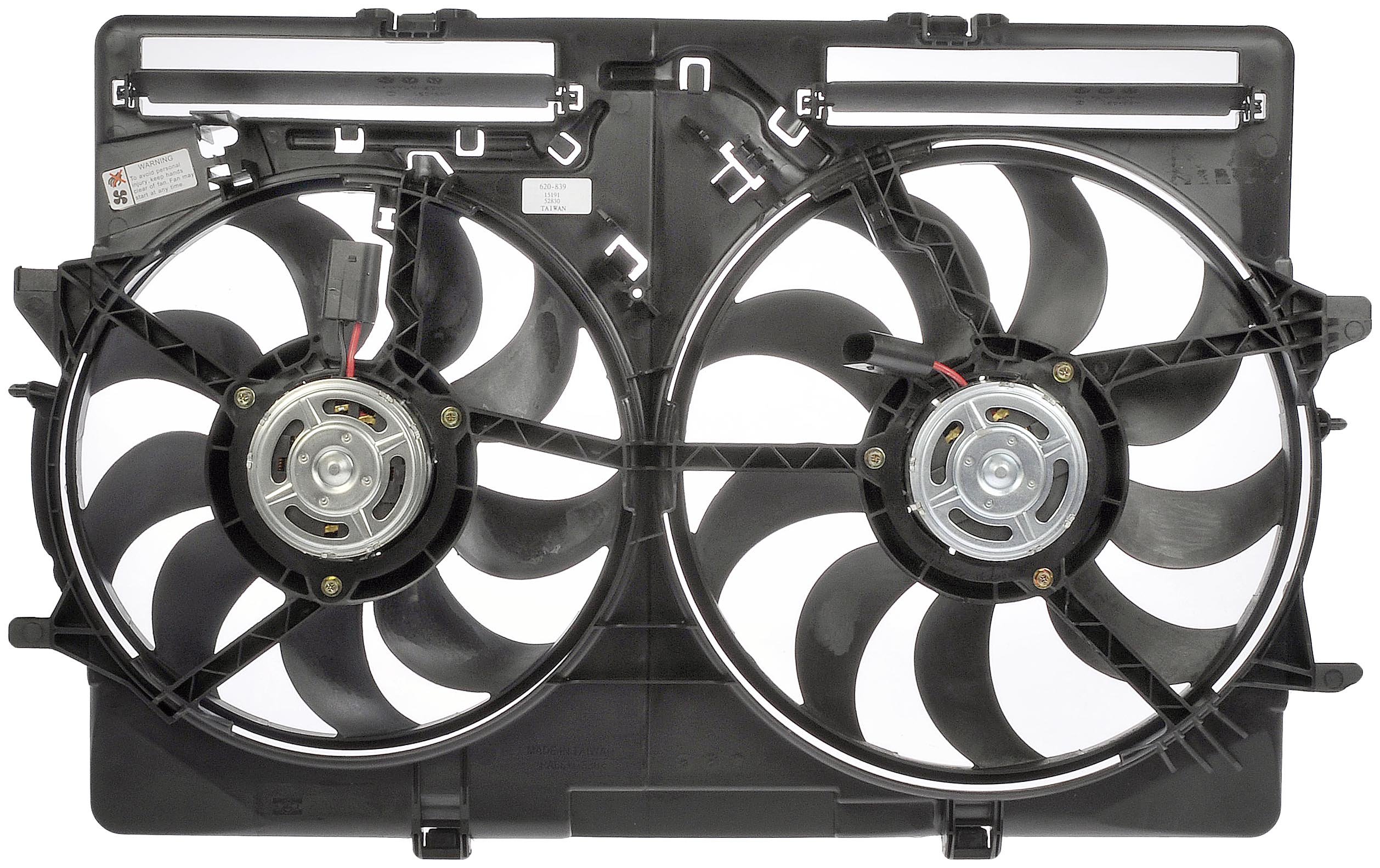 Dorman 620-839 Engine Cooling Fan Assembly Replacement for Audi A4 A6 Q5 Q7 - High Performance Cooling System Part - Perfect for Summer Driving & Overheating Prevention