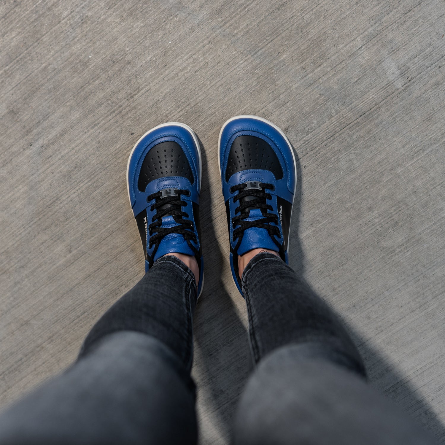 Barefoot Sneakers for Men & Women - Barebarics Wave Black & Blue Minimalist Shoes | Lightweight, Flexible & Comfortable for Running, Walking & Everyday Wear
