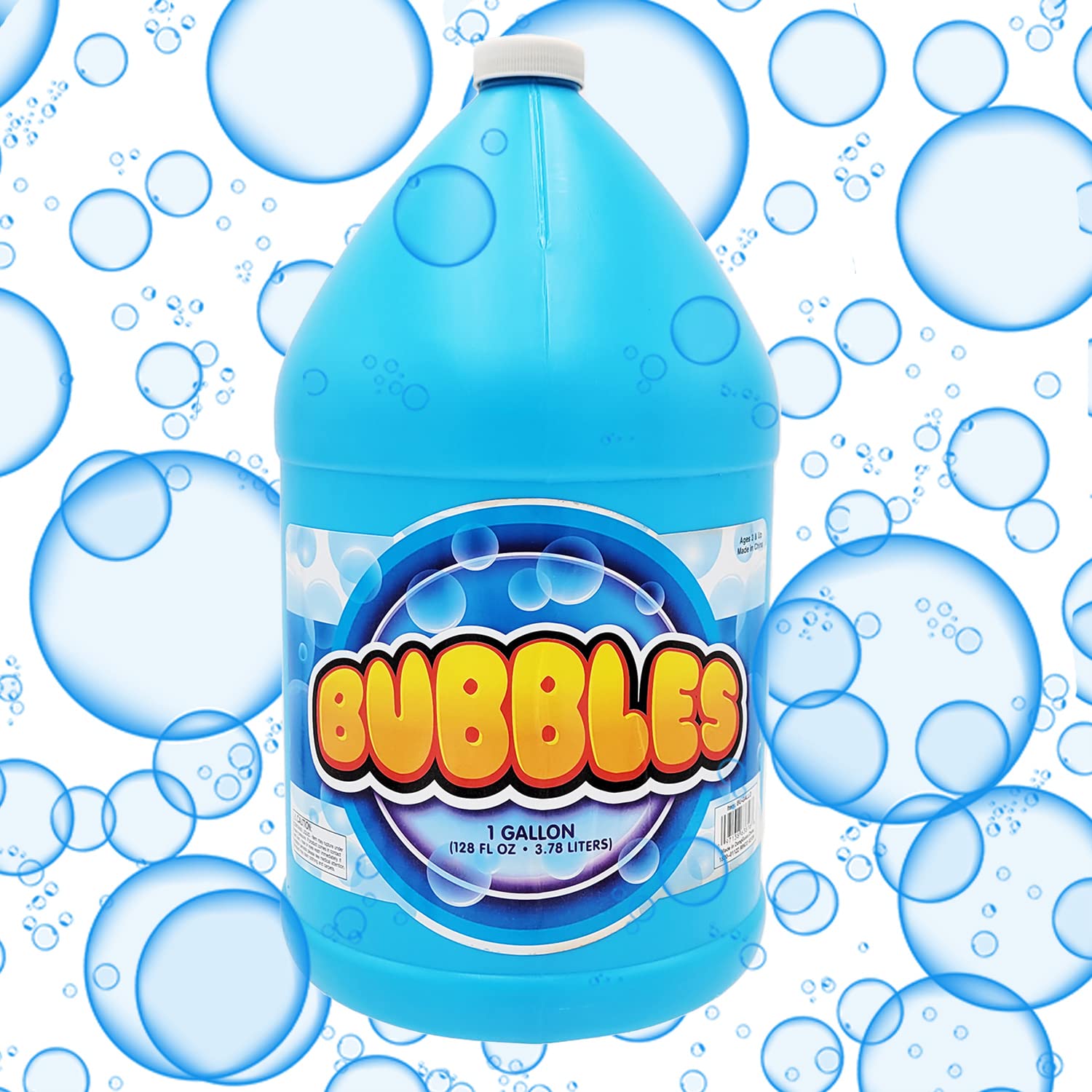 Non-Toxic 128oz Concentrated Bubble Solution Refill (2.5 Gallon) for Bubble Machines, Bubble Guns, Wands & Lawn Mowers - Perfect for Kids' Outdoor Play, Birthday Parties & Backyard Fun