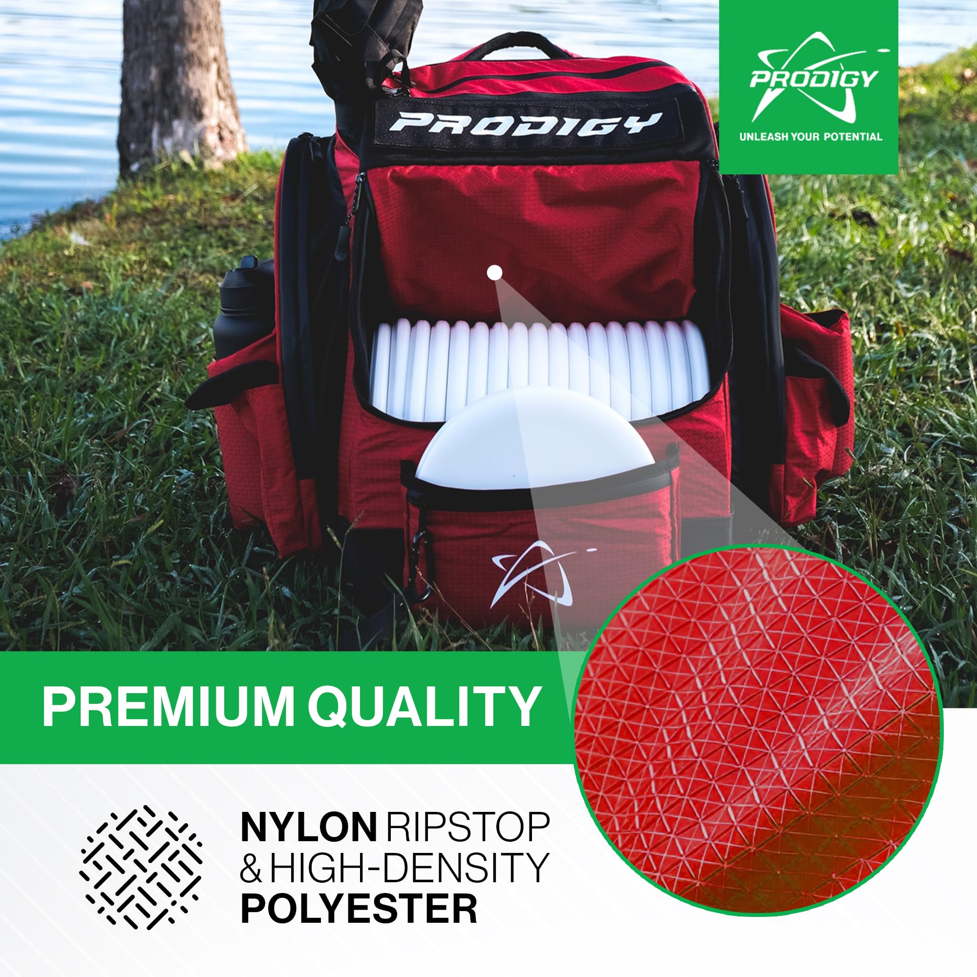 Prodigy Disc BP-1 V3 Backpack Disc Golf Bag - Lightweight & Durable Storage for Discs, Accessories | Perfect for Tournaments, Practice & Outdoor Sports