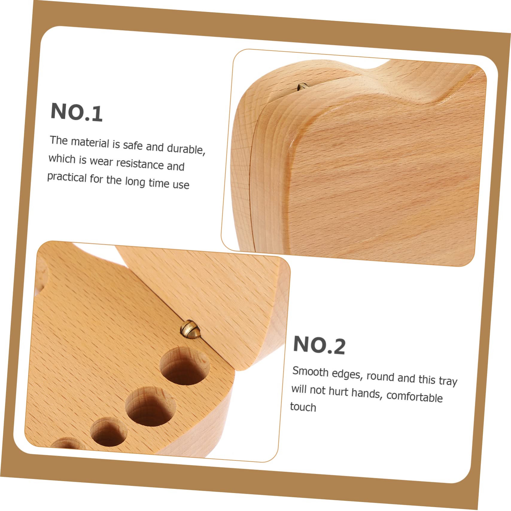 UPKOCH 2 Pack Wooden Baby Tooth Keepsake Box - First Lost Tooth Storage Container for Kids, Durable Tooth Holder for Baby Teeth Collection - Perfect for Memory Keeping & Baby Shower Gifts