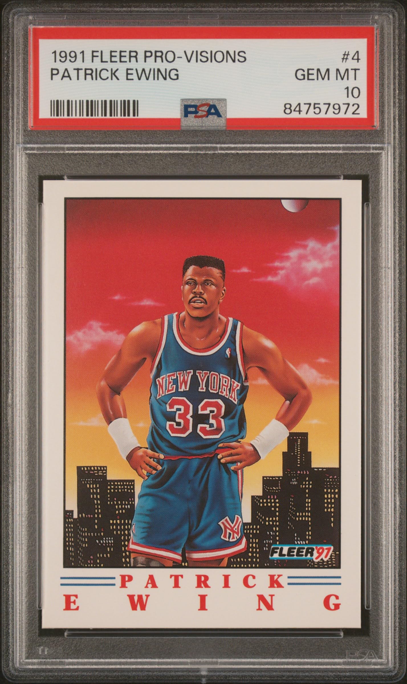 Patrick Ewing 1991 Fleer Pro Visions Basketball Card #4 PSA 10 Gem Mint - Rare Collectible for NBA Memorabilia & Sports Card Investors