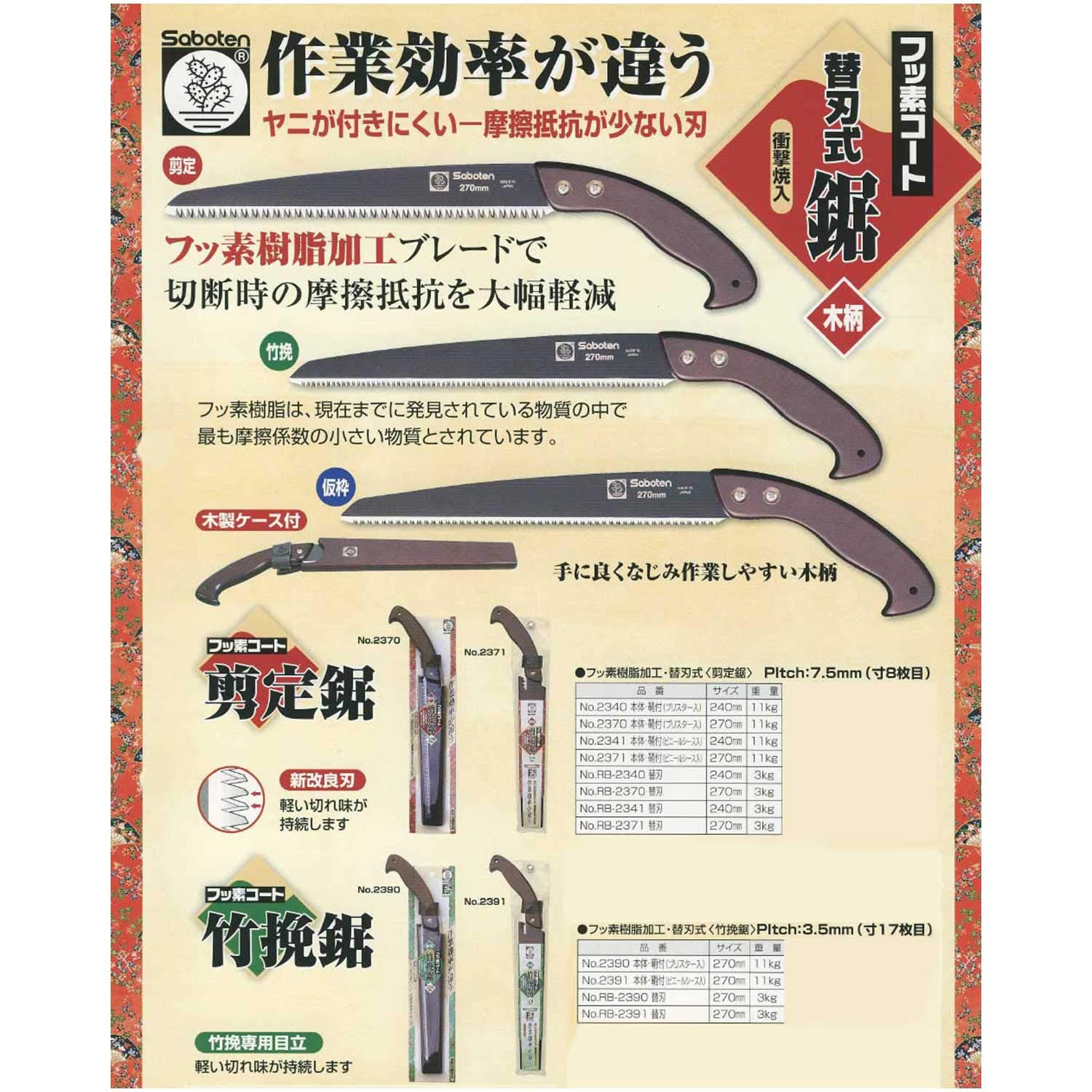 High-Quality Fluorine Pruning Saw 2370 - Japanese Import - Perfect for Gardening, Tree Trimming & Landscaping