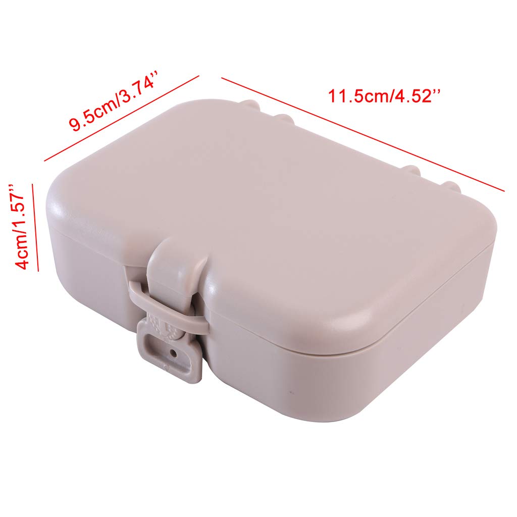 Denture Storage Box with Mirror & Brush - Travel & Daily Care