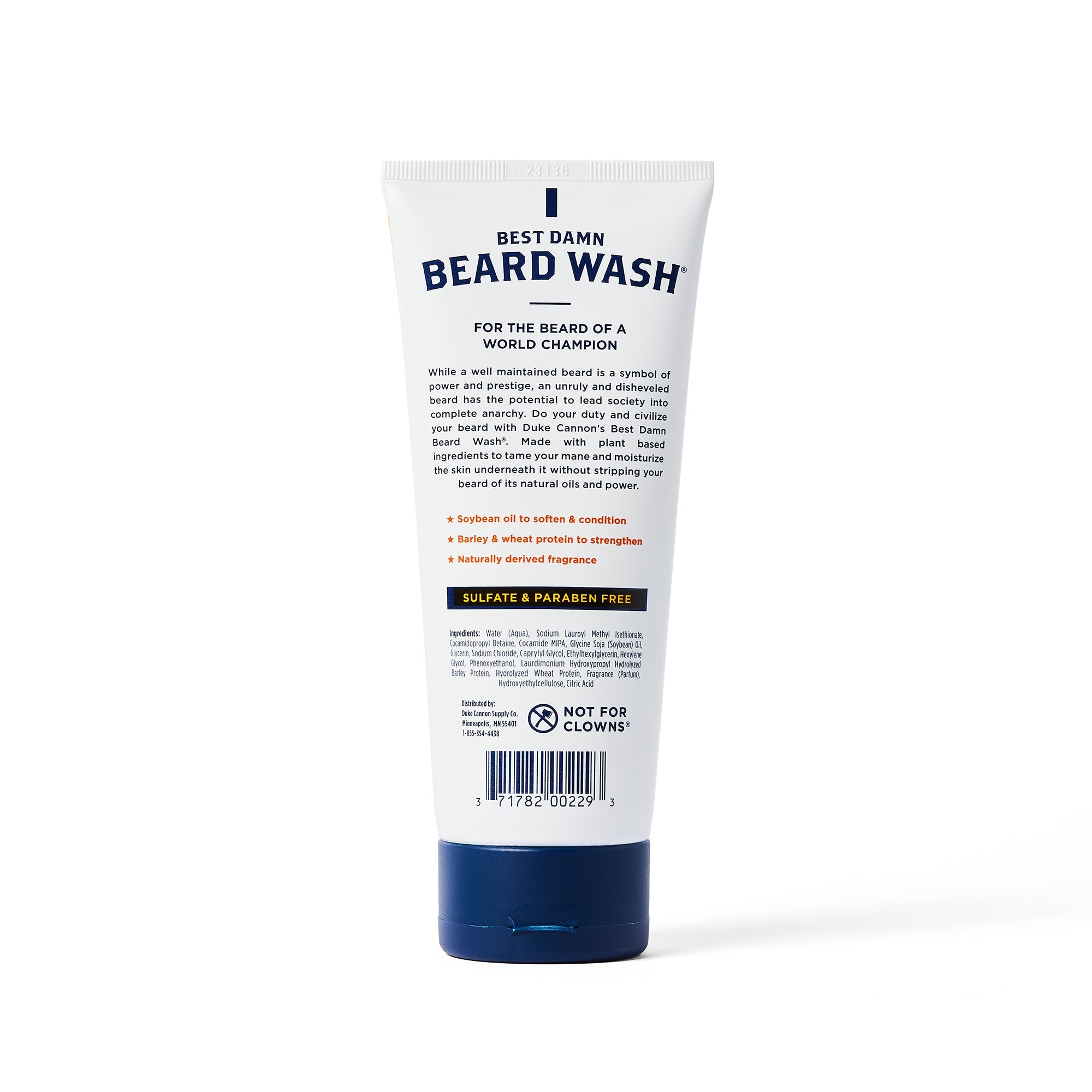Duke Cannon Best Damn Beard Wash - Premium Beard Cleanser for Men with Natural Ingredients | Softens & Conditions Facial Hair | Ideal for Daily Grooming & Styling