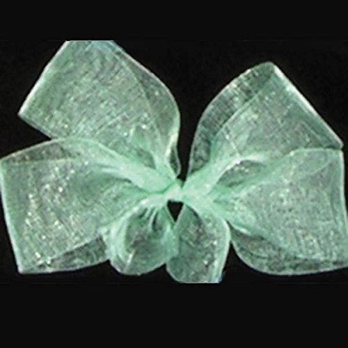 Jade Green Organdy Craft Ribbon - 3 Inch x 55 Yards Bulk Roll for Gift Wrapping, Wedding Decorations, DIY Crafts & Party Favors